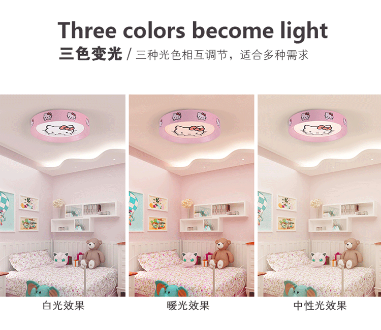 Children room LED ceiling lamp round household boys and girls bedroom round simple modern cartoon lamps and lanterns
