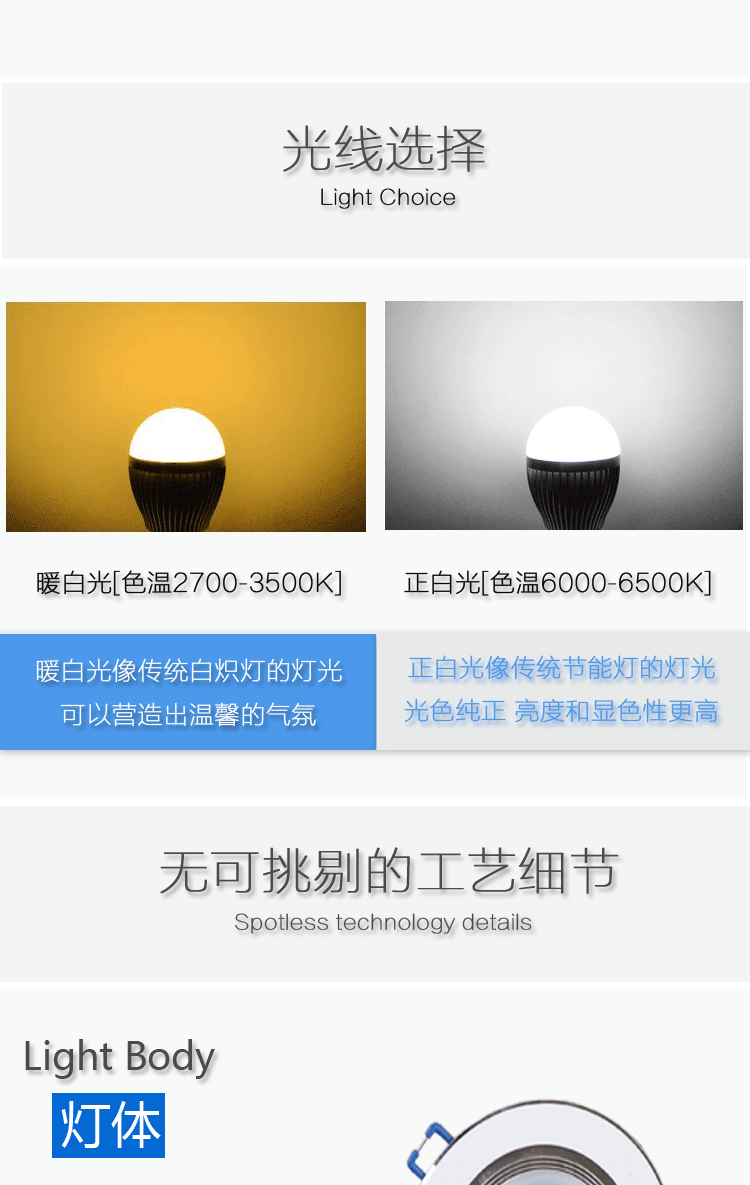 LED high light efficiency long life ultra energy saving 9w down lamp lamp factory lamp ceiling lamp