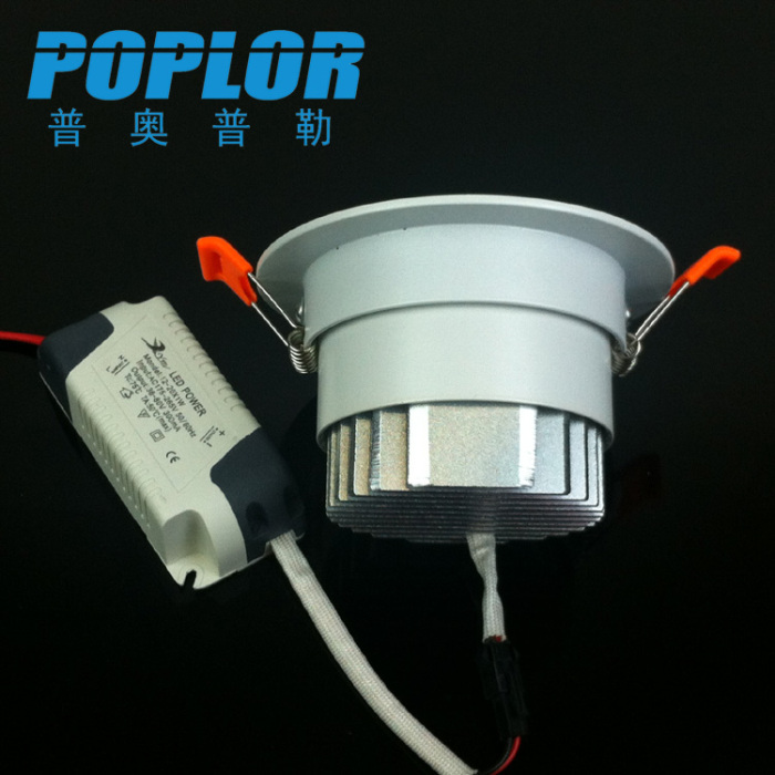 LED COB downlight /10W /clothing store lighting ceiling lamp /blade heat sink /IC constant current /aluminum radiator