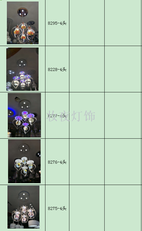 Led restaurant chandelier table lamp ceiling lamp 4 modern simple home lighting creative lamp
