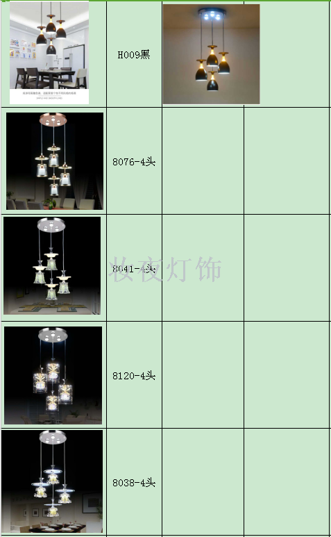 Led restaurant chandelier table lamp ceiling lamp 4 modern simple home lighting creative lamp