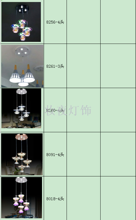 Led restaurant chandelier table lamp ceiling lamp 4 modern simple home lighting creative lamp