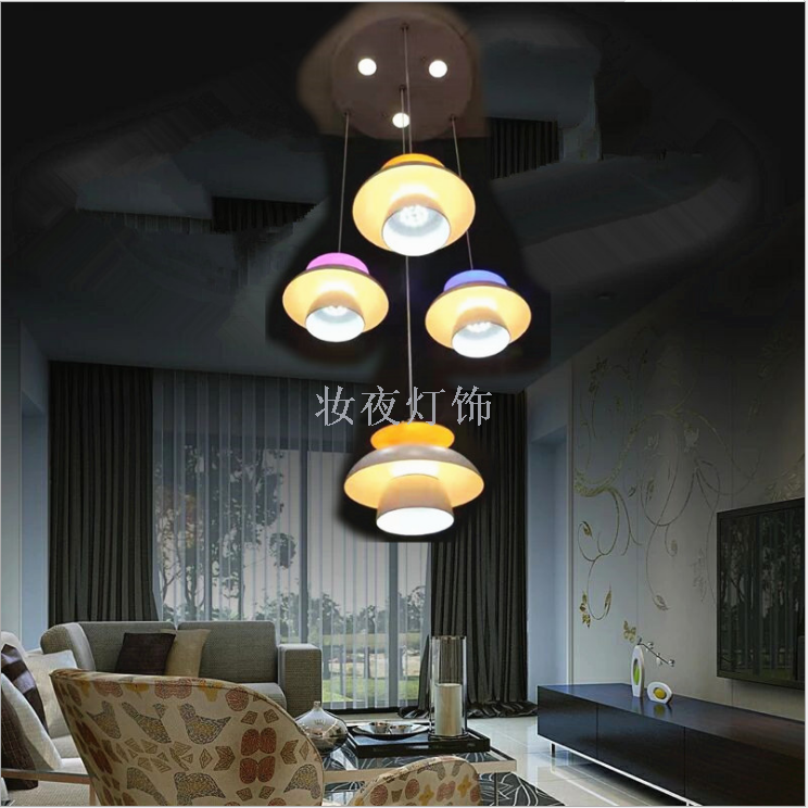 Led restaurant chandelier table lamp ceiling lamp 4 modern simple home lighting creative lamp
