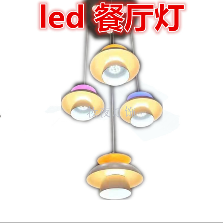 Led restaurant chandelier table lamp ceiling lamp 4 modern simple home lighting creative lamp