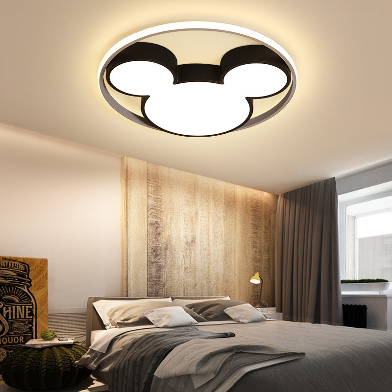 Led bedroom ceiling lamp Stylish creative personality acrylic household lamp cartoon Mickey Mouse children&#039;s room lamps