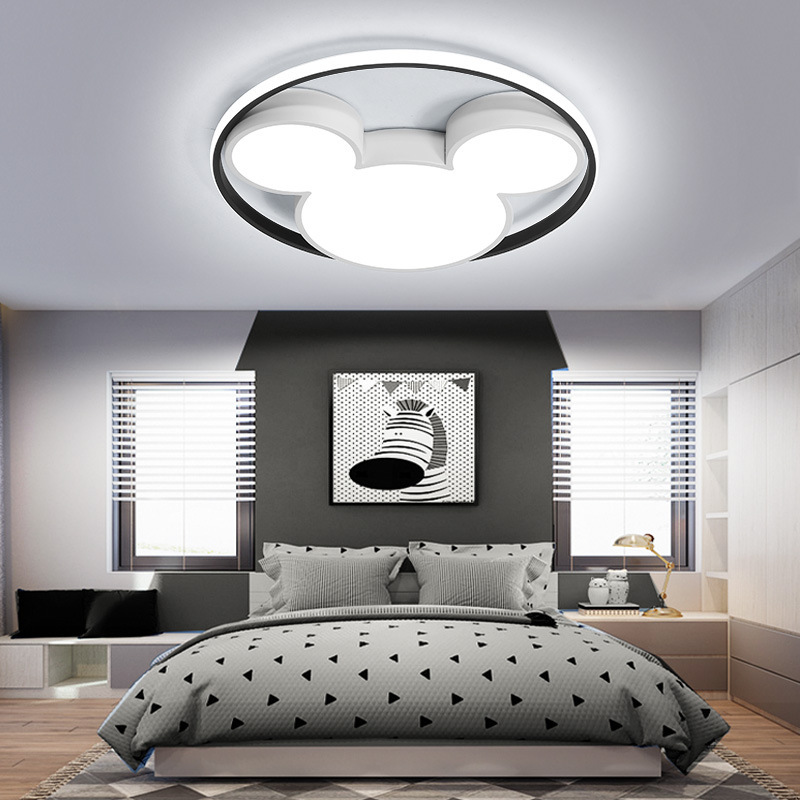 Led bedroom ceiling lamp Stylish creative personality acrylic household lamp cartoon Mickey Mouse children&#039;s room lamps
