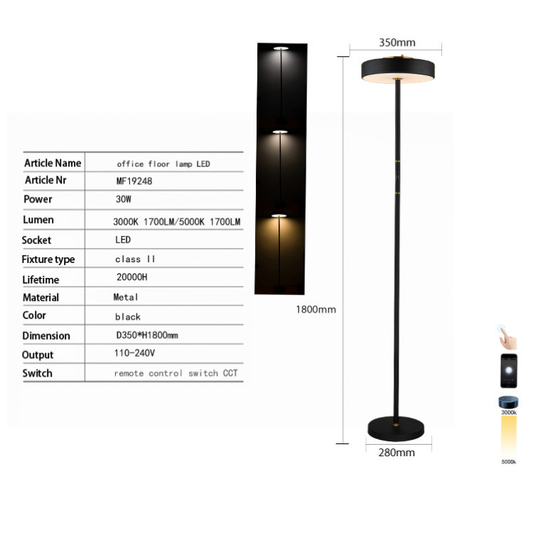 Amazon intelligent floor lamp for LED touch remote control floor chandelier modern and simple lighting
