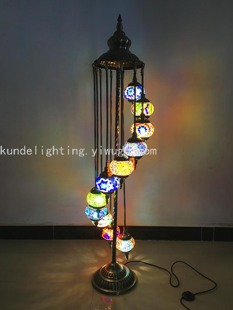Multi-Head Turkish Style Floor Lamp Mosaic Floor Lamp Exported to Pakistan