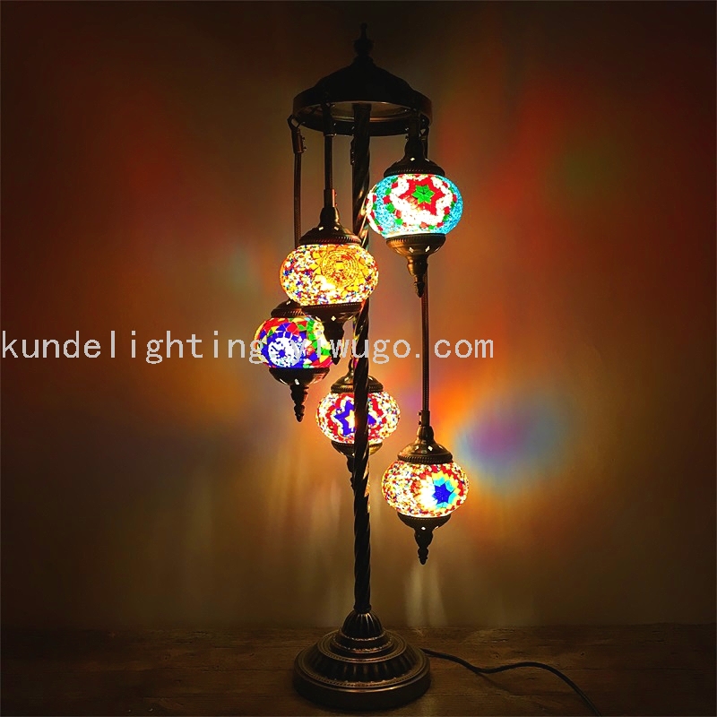 Multi-Head Turkish Style Floor Lamp Mosaic Floor Lamp Exported to Pakistan