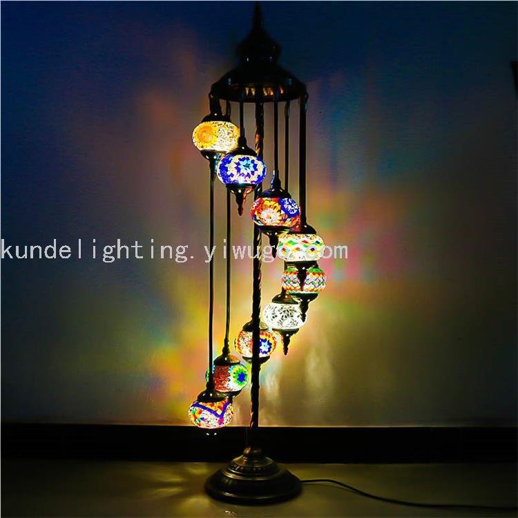 Multi-Head Turkish Style Floor Lamp Mosaic Floor Lamp Exported to Pakistan