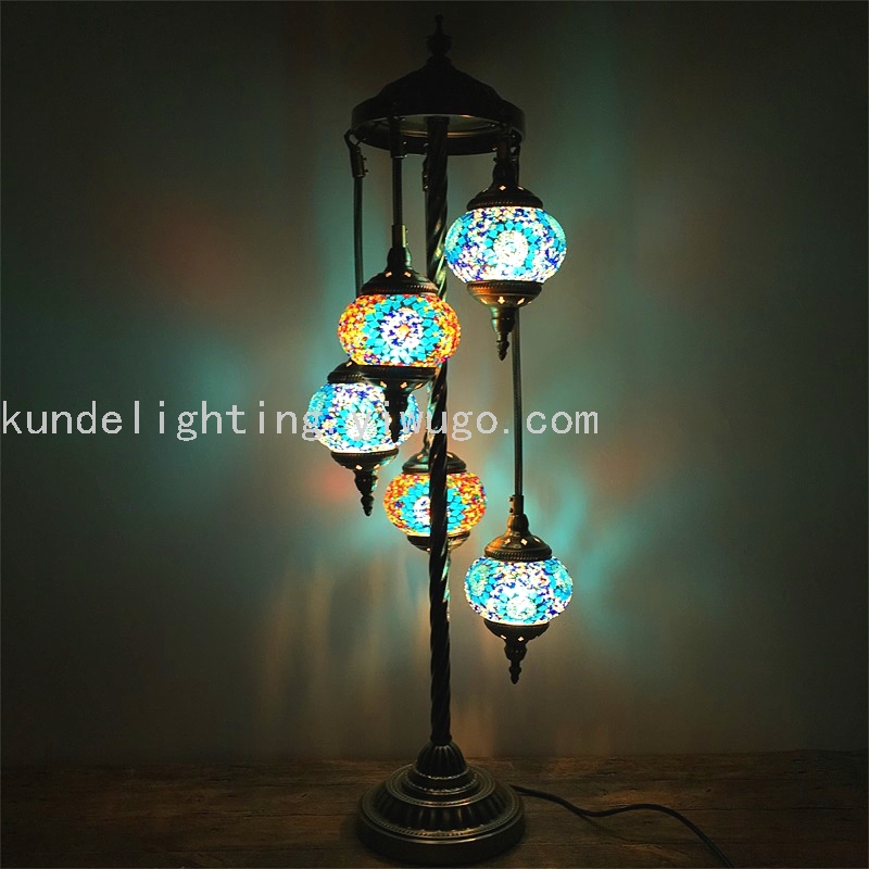 Multi-Head Turkish Style Floor Lamp Mosaic Floor Lamp Exported to Pakistan