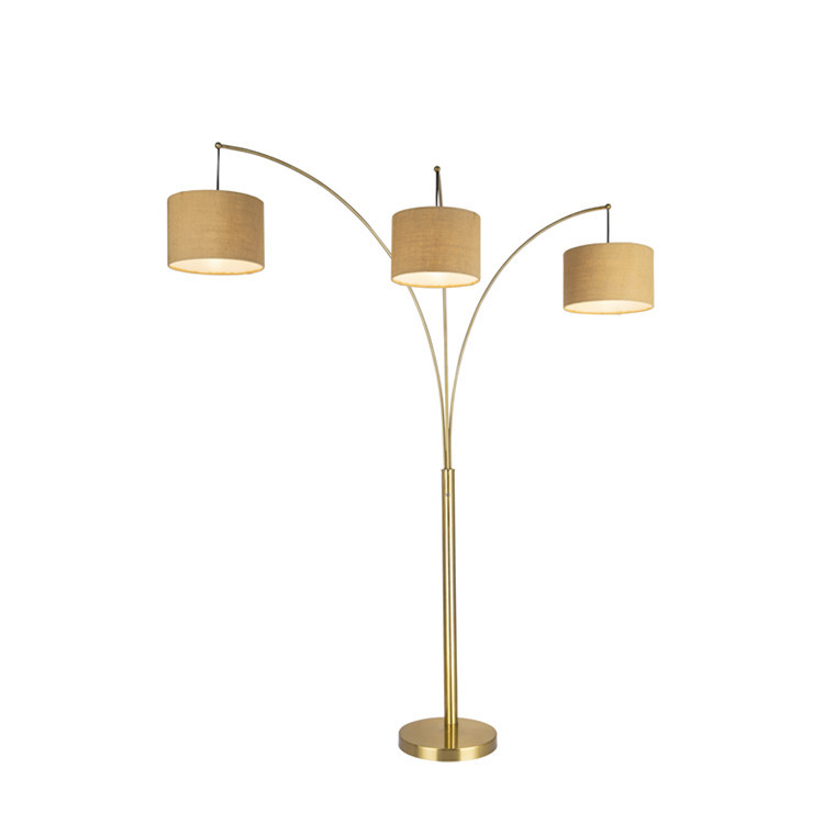 Amazon cross - border three - head cloth cover arc floor lamp modern simple floor lamp Amazon cross - border three - head cloth cover arc floor lamp modern simple floor lamp