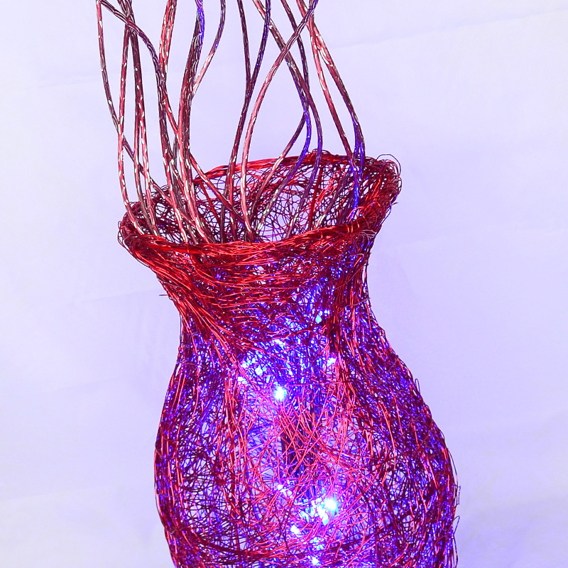 Creative LED Aluminum Steel Vase Floor Lamp Living Room and Hotel Dining Room Wedding Celebration Decoration Floor Lamp