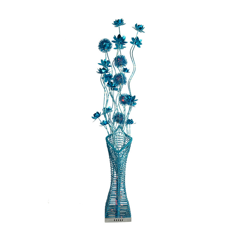 Table Lamp Fashion Blue Warm Wedding Bedroom Floor Lamp Wedding Gift Decoration Living Room and Bedside Floor Lamp