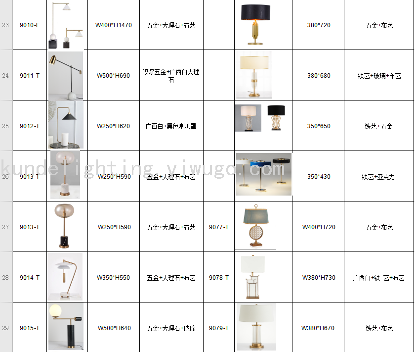 KD9033 Marble Floor Lamp Marble Lamp LED Lamp LED Floor Lamp Interior Luminaires Creative Lamps