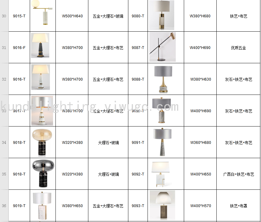 KD9036 Marble Floor Lamp Marble Lamp LED Lamp LED Floor Lamp Interior Luminaires Creative Lamps