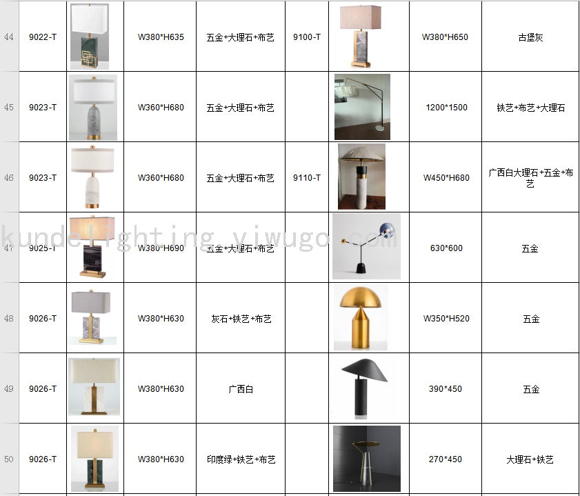 KD9036 Marble Floor Lamp Marble Lamp LED Lamp LED Floor Lamp Interior Luminaires Creative Lamps