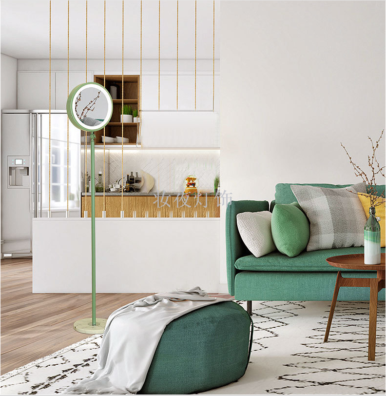 Creative Nordic beauty lamp led floor lamp living room bedroom simple study lamp post modern golden floor lamp