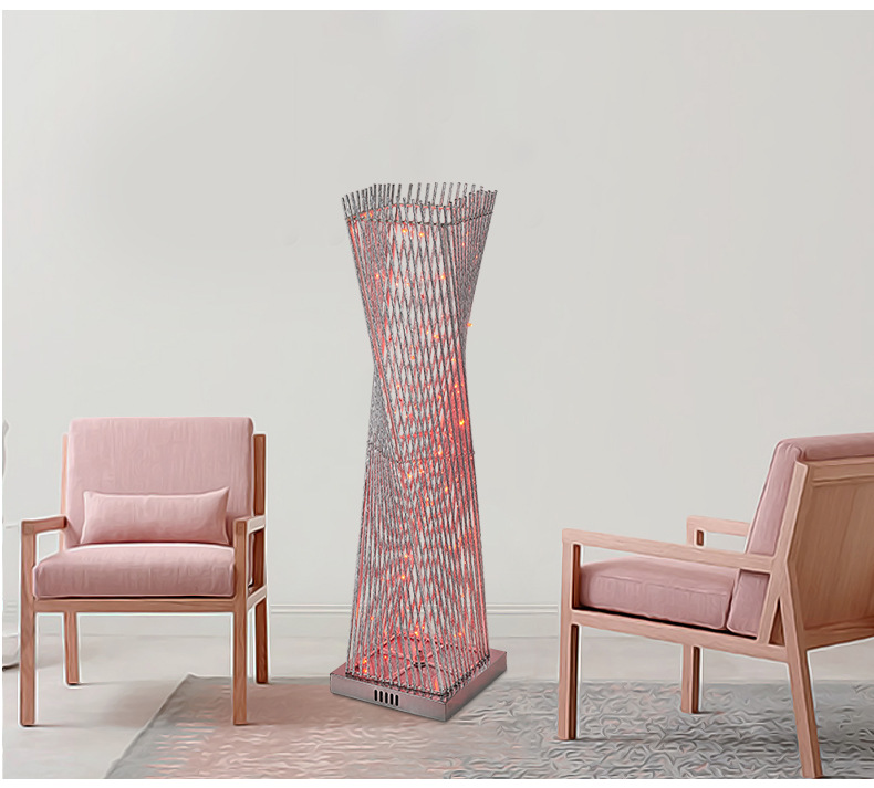 LED Aluminum Frame Table Lamp Fashion Simple Floor Lamp Living Room Bedroom Floor Lamp