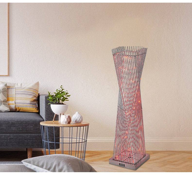 LED Aluminum Frame Table Lamp Fashion Simple Floor Lamp Living Room Bedroom Floor Lamp