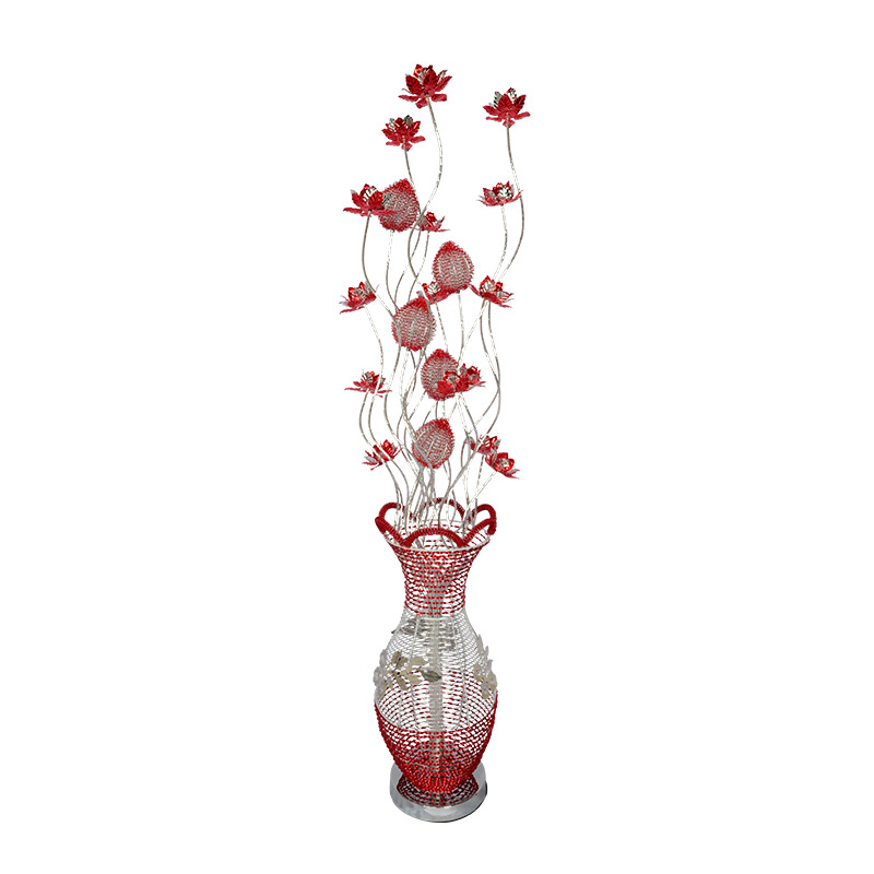 Fashionable Modern Red Warm Wedding Bedroom Floor Lamp Wedding Gift Decoration Living Room and Bedside Floor Lamp