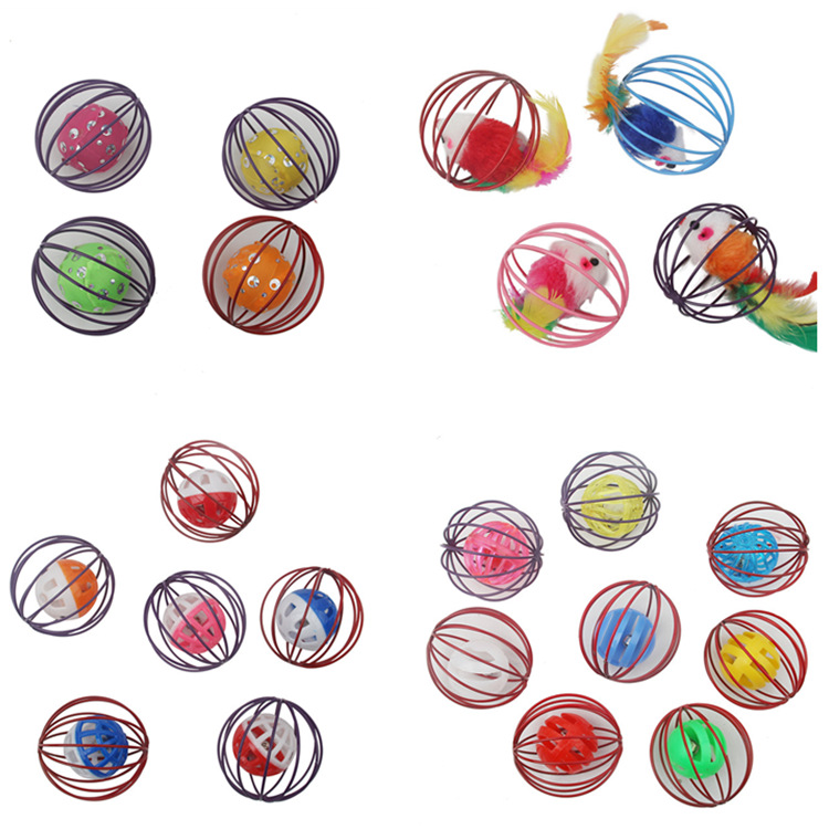 New Cage Rat Cage Middle Bell Cage Catnip Ball Simulation Catnip Mouse Cat Self-Hi Interactive Toy