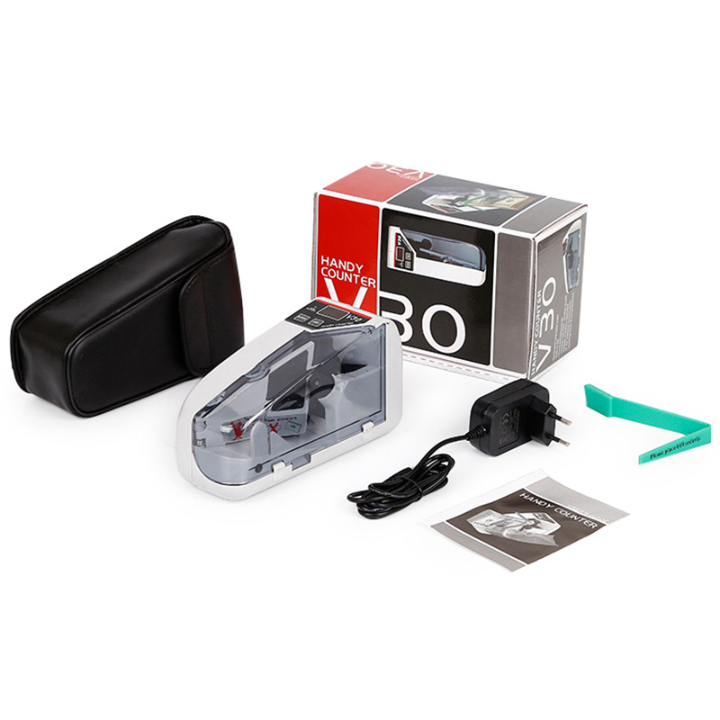 V30 Handheld Cash Register Portable Handheld Money Detector Bill Counter Power Battery Dual-Use