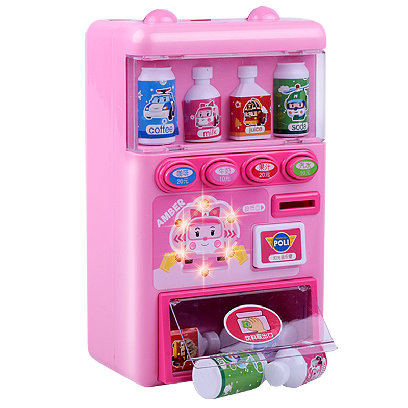 Simulation Vending Machine Cash Register Play House Toys Children&#039;s Automatic Drinks Vending Machine Vending Machine Toys Free Shipping