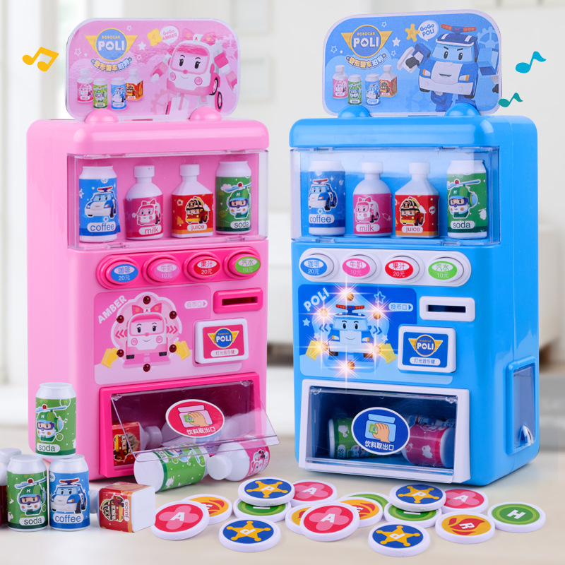 Simulation Vending Machine Cash Register Play House Toys Children&#039;s Automatic Drinks Vending Machine Vending Machine Toys Free Shipping