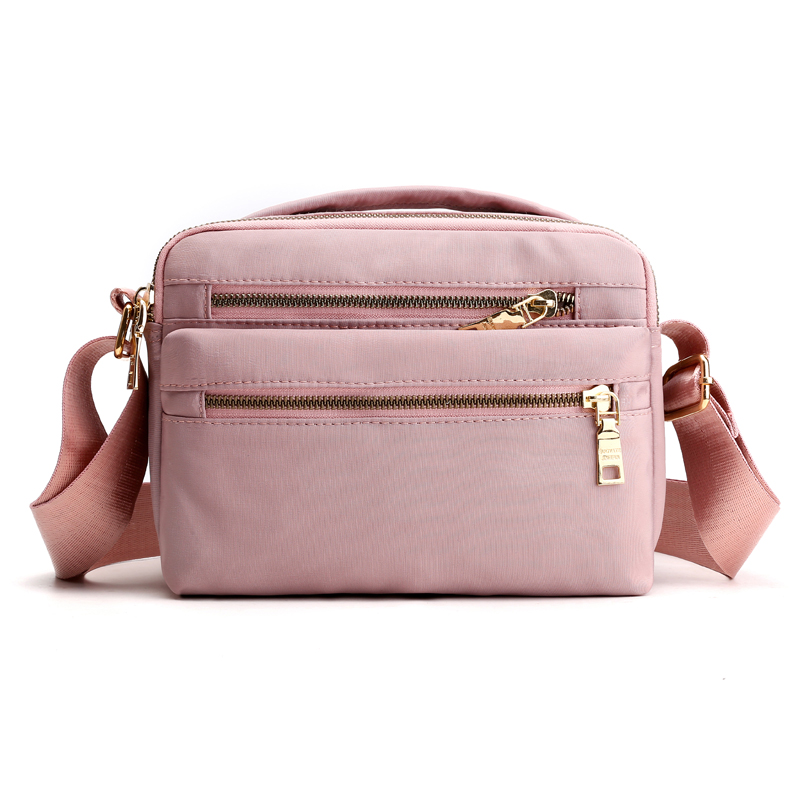 Multi-Layer Zipper Oxford Cloth Small Bag Waterproof Crossbody Bag Large Capacity Cash Register Business Bag Women&#039;s Shoulder Lightweight Mom Bag