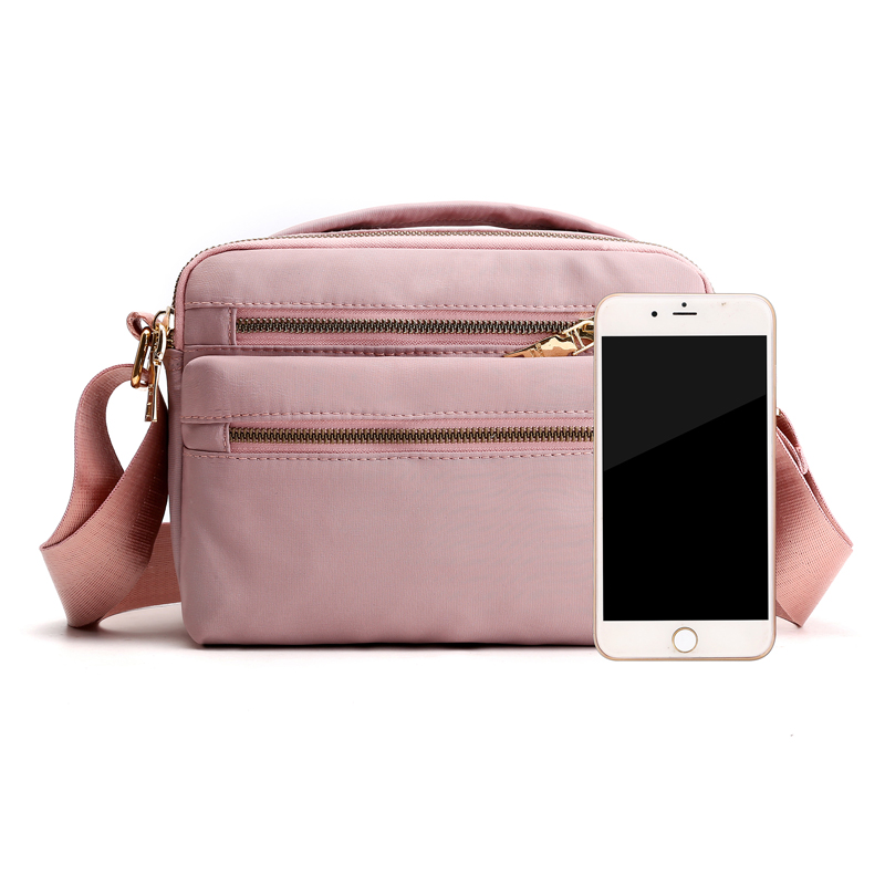 Multi-Layer Zipper Oxford Cloth Small Bag Waterproof Crossbody Bag Large Capacity Cash Register Business Bag Women&#039;s Shoulder Lightweight Mom Bag