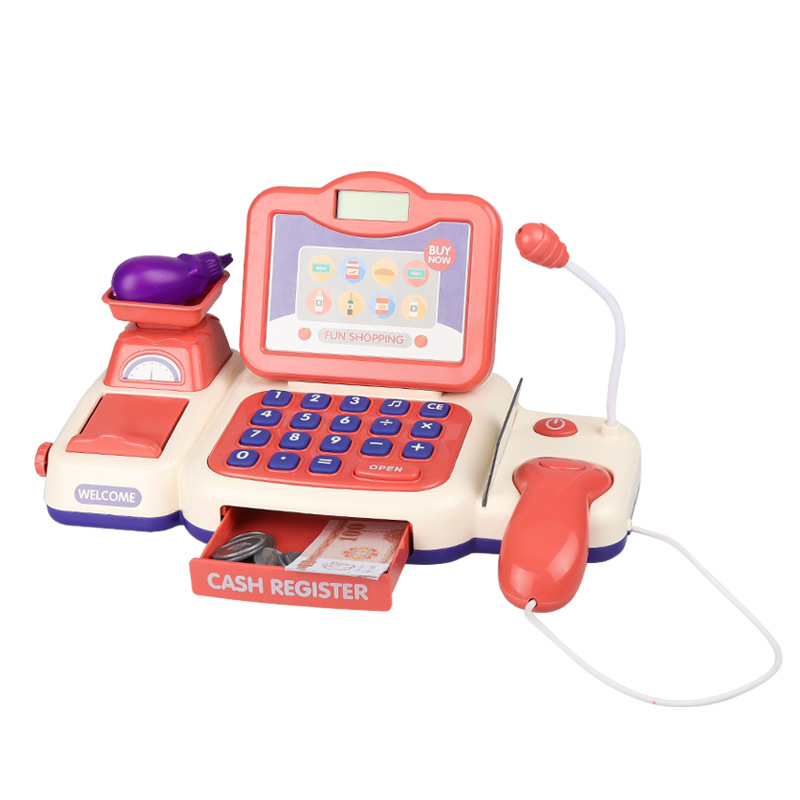 Simulation Supermarket Self-Service Cash Register Set Toys 3-6 Years Old Children&#039;s Birthday Gifts Cash Register Play House Toys