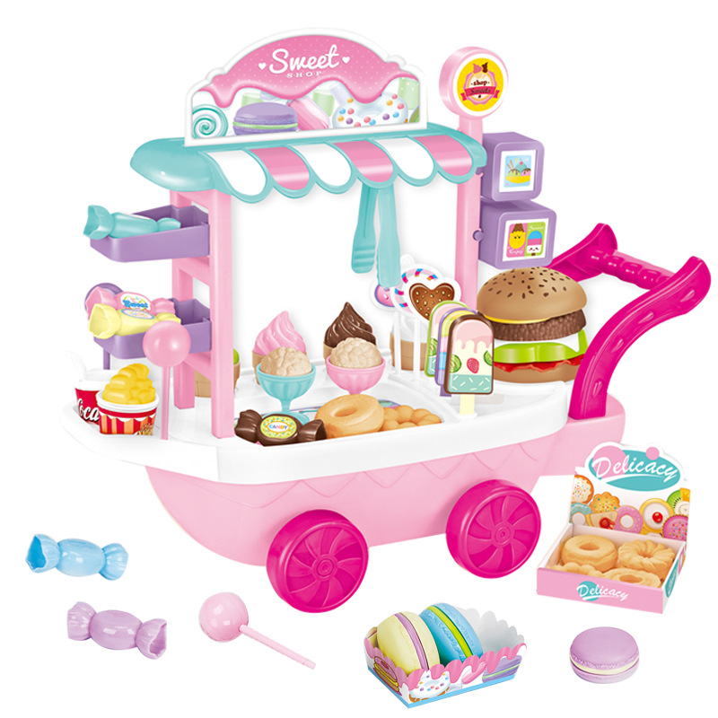 Children&#039;s puzzle multi-functional simulation of boys and girls supermarket cash register toys with lights and music cash register