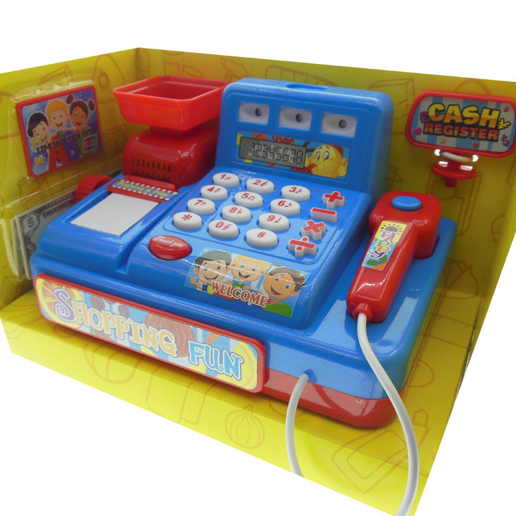 Children's puzzle multi-functional simulation of boys and girls supermarket cash register toys with lights and music cash register Children's puzzle multi-functional simulation of boys and girls supermarket cash register toys with lights and music cash register