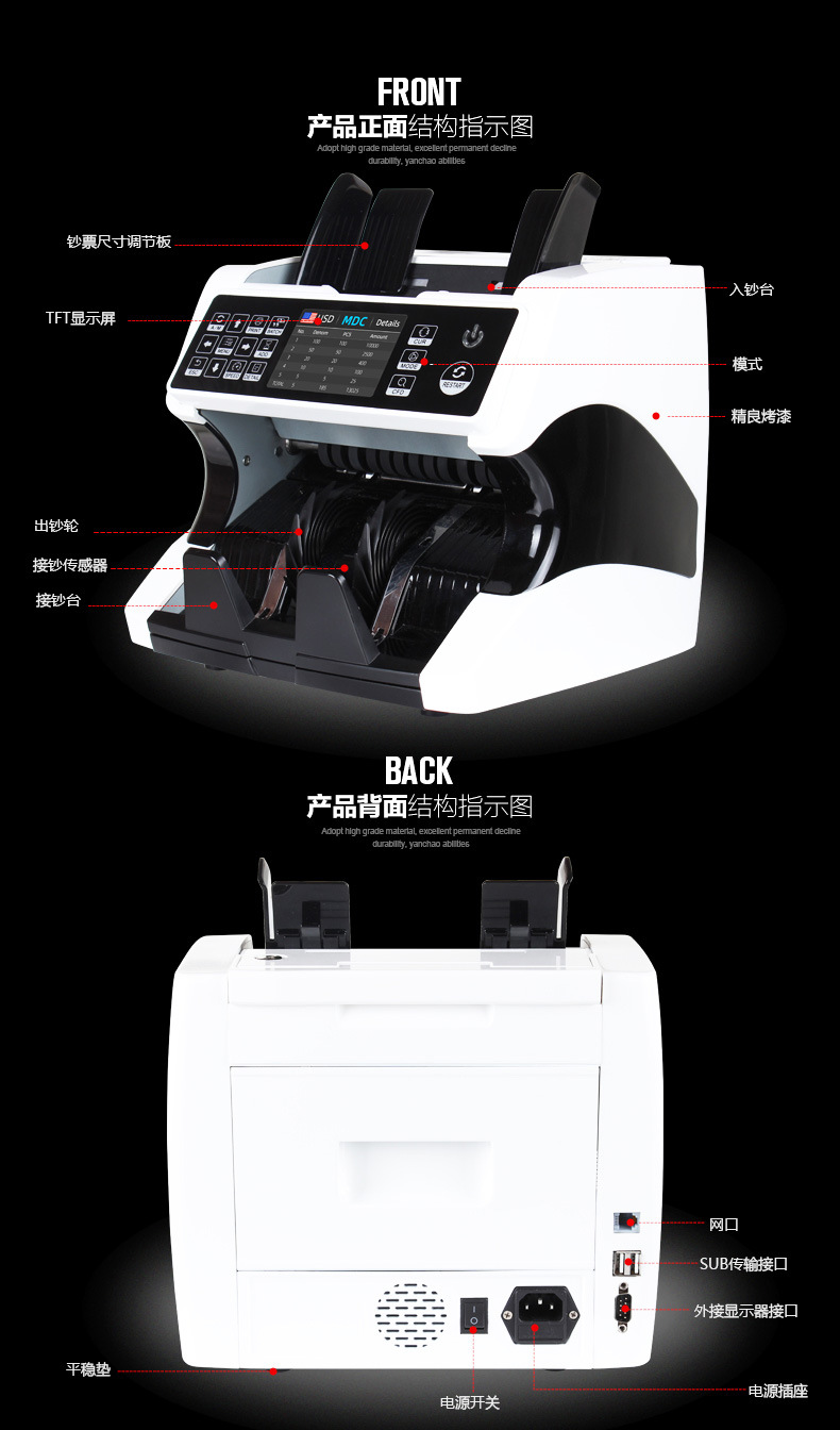 Multi-Currency Total Vertical Cash Register Dual CIS Image Recognition US Dollar Euro Multi-Currency Foreign Currency Cash Register Multi-Currency Total Vertical Cash Register Dual CIS Image Recognition US Dollar Euro Multi-Currency Foreign Currency Cash Register