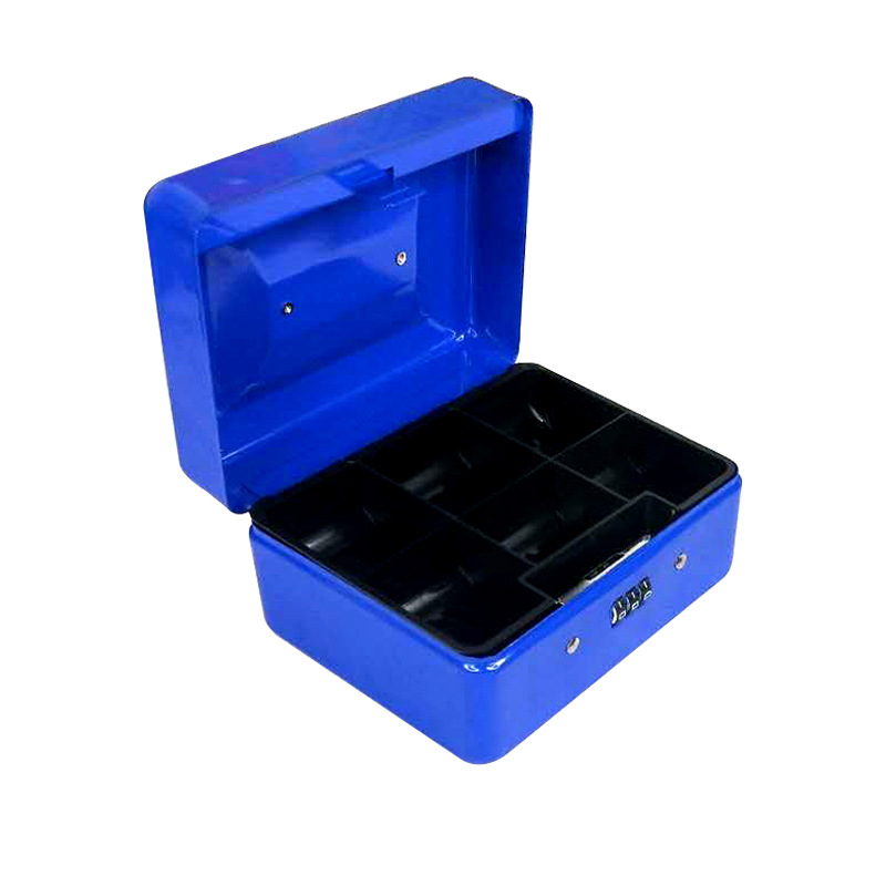 Production Factory in Stock Thickened Metal Cash Box Portable Money Box with Lock Cash Register Cash Register Box Small Storage Box