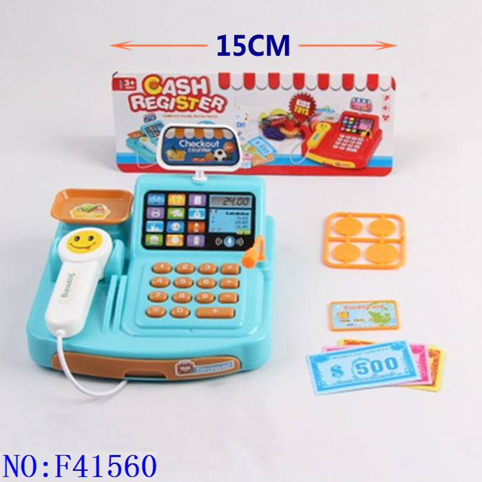 Novelty Toys Hot Sale Simulation  &amp; Shopping Malls Cash Register Model Toys Interactive Lighting Music Play House Toys
