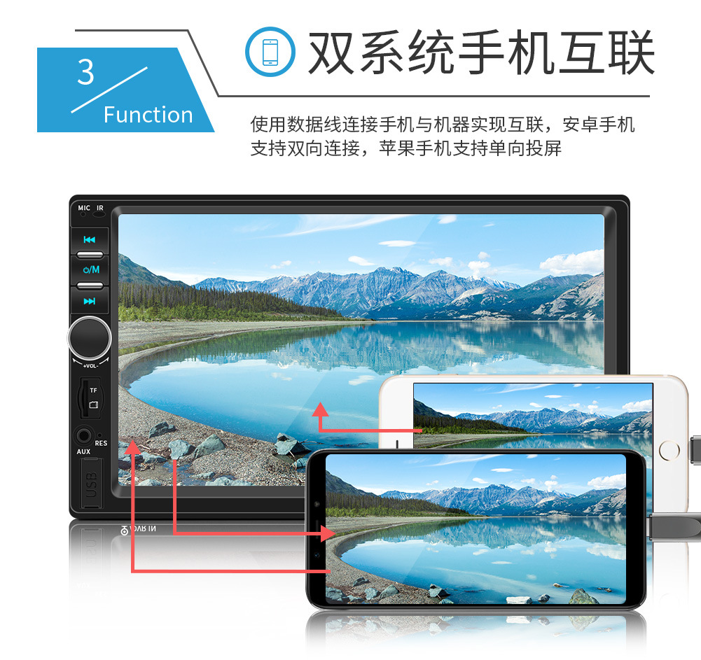 7018b Car MP3MP4MP5 Bluetooth Cash Register Player Power Amplifier U Disk Reversing Rear View Touch Screen 7018b Car MP3MP4MP5 Bluetooth Cash Register Player Power Amplifier U Disk Reversing Rear View Touch Screen