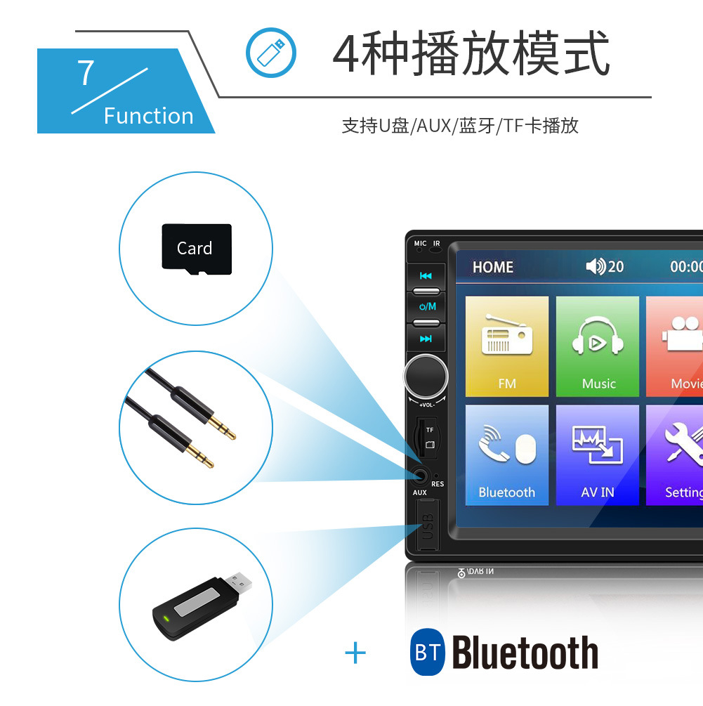 7018b Car MP3MP4MP5 Bluetooth Cash Register Player Power Amplifier U Disk Reversing Rear View Touch Screen 7018b Car MP3MP4MP5 Bluetooth Cash Register Player Power Amplifier U Disk Reversing Rear View Touch Screen