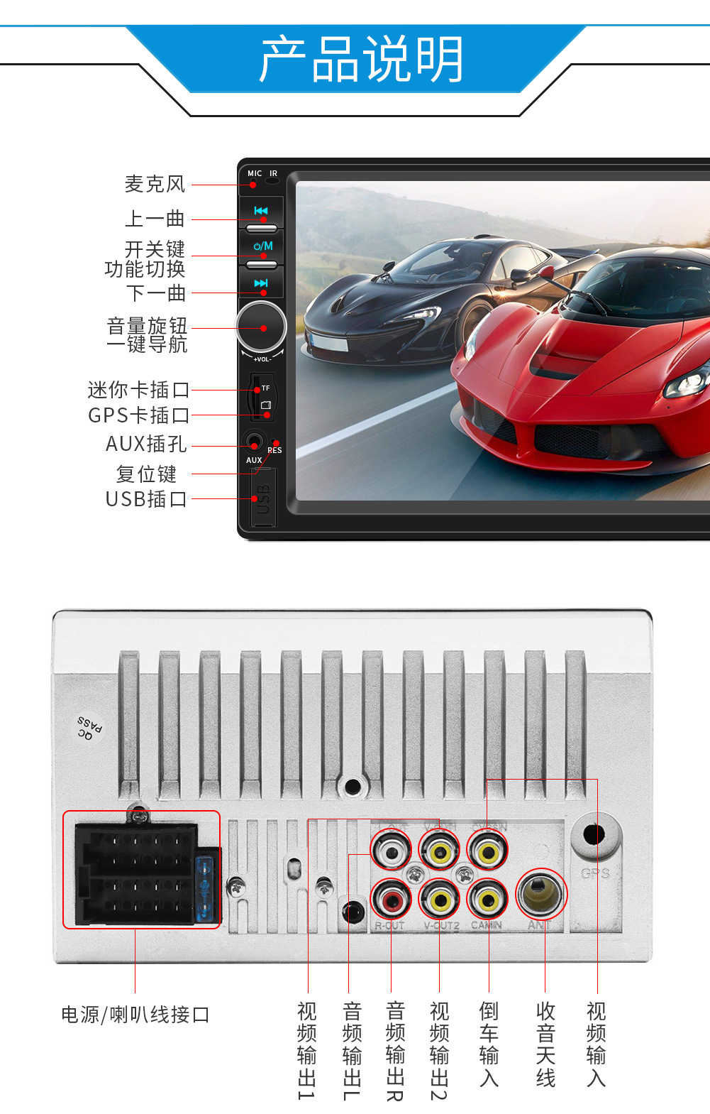 7018b Car MP3MP4MP5 Bluetooth Cash Register Player Power Amplifier U Disk Reversing Rear View Touch Screen 7018b Car MP3MP4MP5 Bluetooth Cash Register Player Power Amplifier U Disk Reversing Rear View Touch Screen