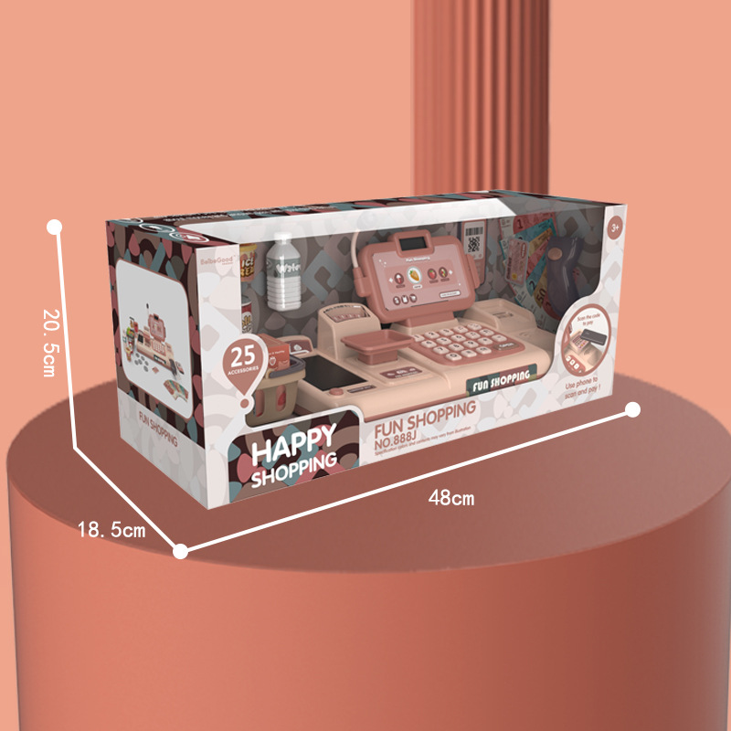 Cross-border intelligent simulation supermarket checkout play toy counter luxury cash Register combination suit children