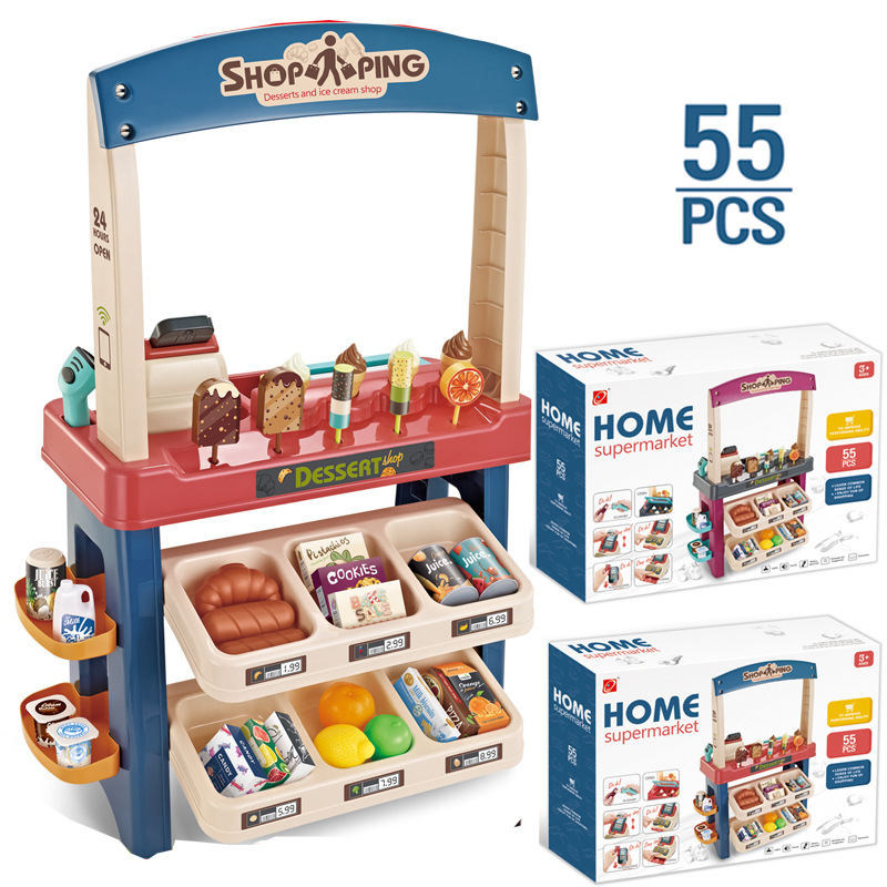 Children&#039;s Ice Cream Machine Ice Cream Machine Candy and convenience store Shopping cash register Toy set girl