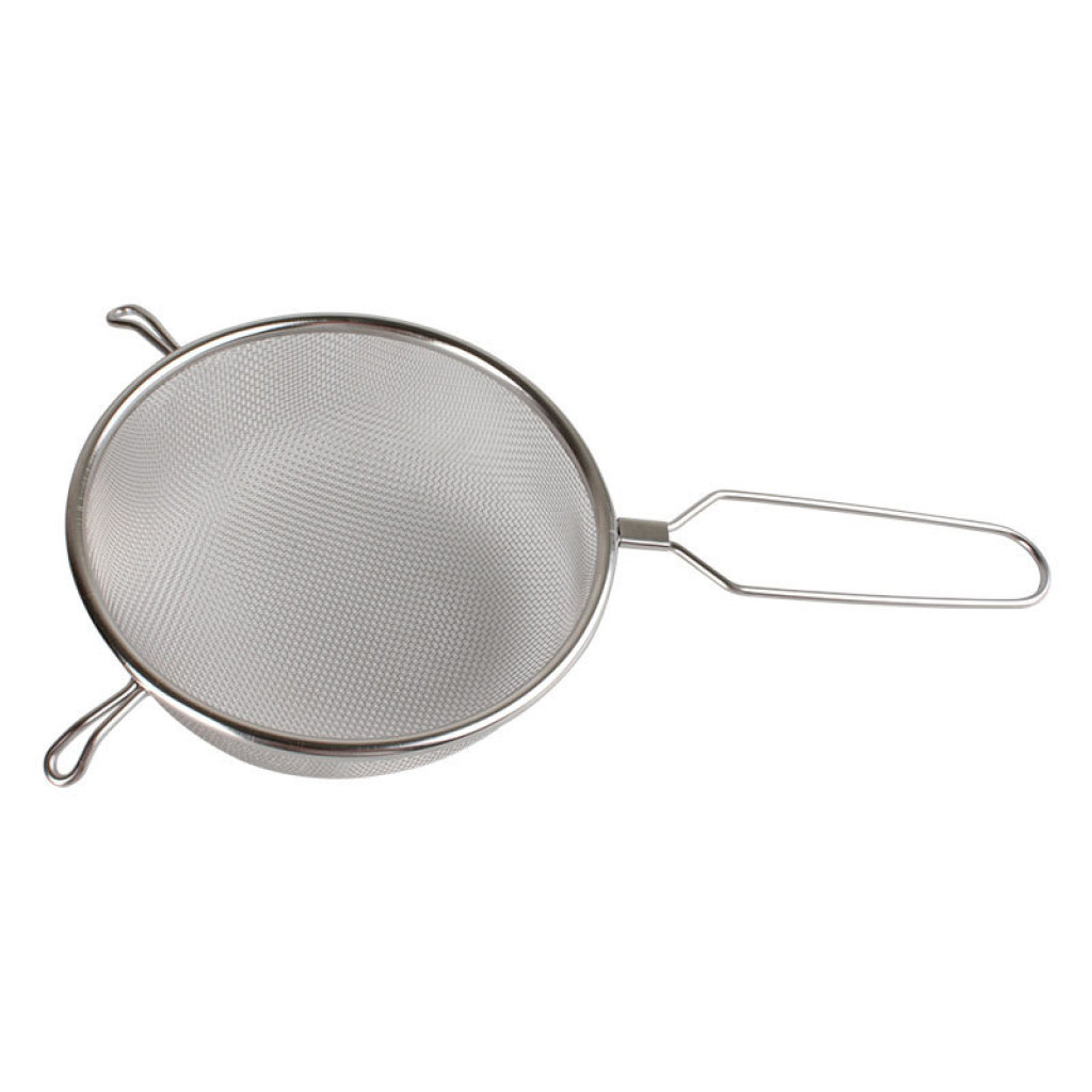 Stainless Steel Binaural Oil Grid Colander Straight Pattern Oil Grid Twill Oil Grid Wive-Screen Ladle Colander Line Leakage