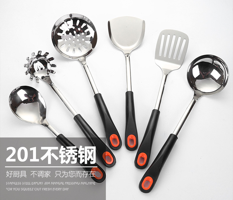 Factory Wholesale Five-Inch Kitchenware Set Bakelite Handle Spatula Soup Spoon Spatula Colander Six-Piece Kitchen Supplies