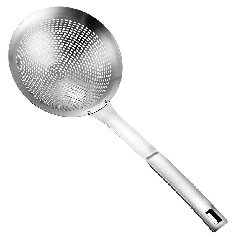 304 Stainless Steel Pots Strainer Spoon Noodles Strainer Scoop up Dumplings Colander Strainer Large Drain Oil Household Kitchen Frying Tools