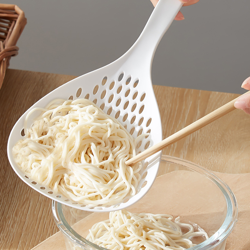Japanese-Style Colander Large Kitchen Noodles Strainer Nylon Colander Colander Strainer Home Ladle Non-Slip round Strainer Drain Strainer Spoon