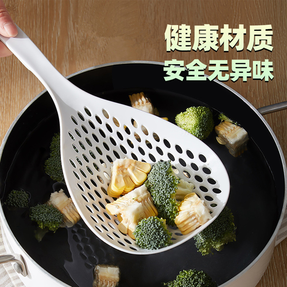 Japanese-Style Colander Large Kitchen Noodles Strainer Nylon Colander Colander Strainer Home Ladle Non-Slip round Strainer Drain Strainer Spoon