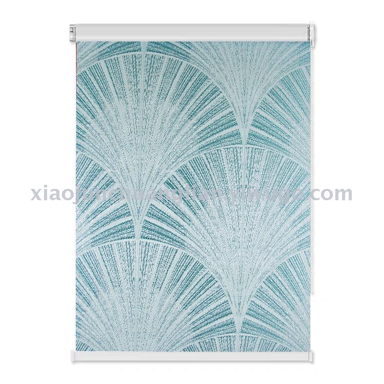 Foreign trade roller shutter manufacturers straight Jacquard full shading thickening and topping roller curtain fabric finished Bead roller shutter
