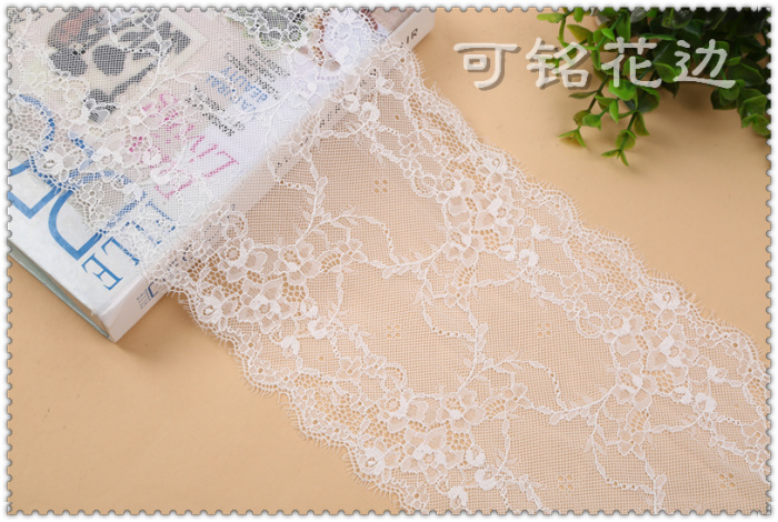 Hollow out wide lace trim diy neckline skirt curtain fabric