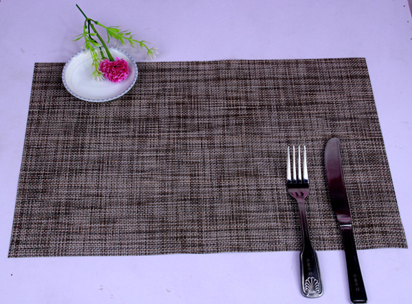 Environmental protection PVC2*2 double color west meal pad 30*45cm heat insulation mat. Environmental protection PVC2*2 double color west meal pad 30*45cm heat insulation mat.
